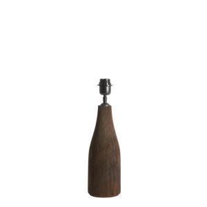 Donkerbruine houten lampvoet voor sfeervolle verlichting Light & Living Trapino