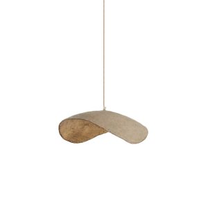 Organische beige hanglamp compact Light & Living Lonia