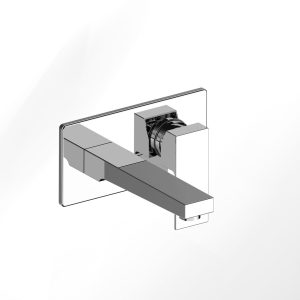 Inbouw wastafel mengkraan vierkant model chrome