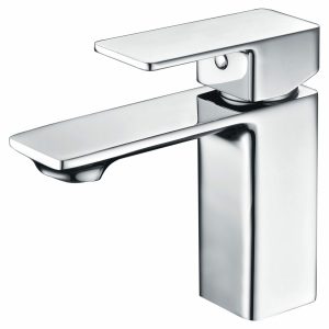 Wastafel mengkraan Edge vierkant model Chrome