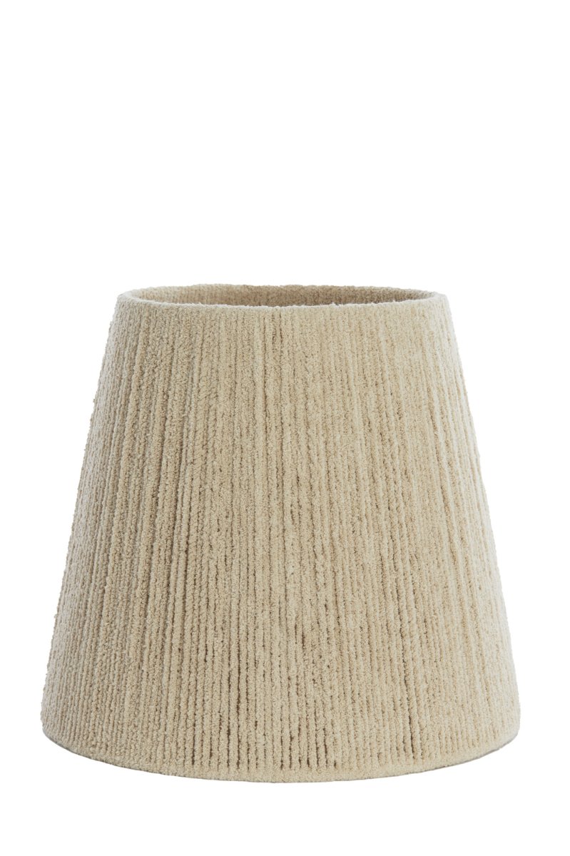 Beige stoffen lampenkap ribbelafwerking Light & Living Medana - Afbeelding 3