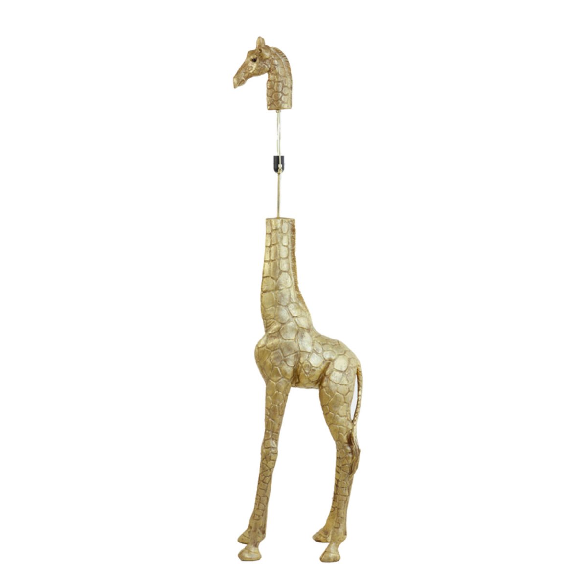 Grote goudkleurige giraffelamp Light & Living Giraffe
