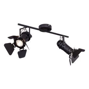 2-lichts spot filmprojector zwart industrieel Globo Egon