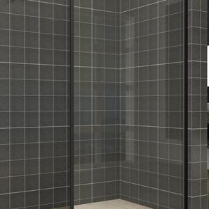 8 mm inloopdouche met rondom mat zwarte profielen (5 breedtematen)