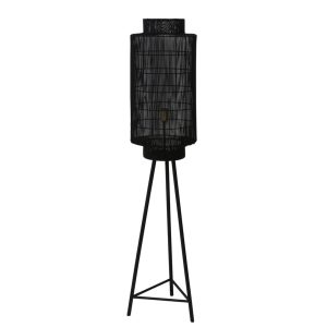 Zwarte vloerlamp op standaard Light & Living Gruaro