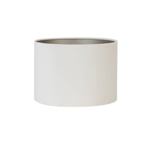 Stoffen lampenkap wit cilindervormig Light & Living Velours