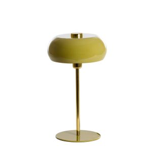 Gouden metalen tafellamp met kapje Light & Living Surin