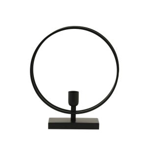 Zwarte metalen tafellamp Light & Living Rudra