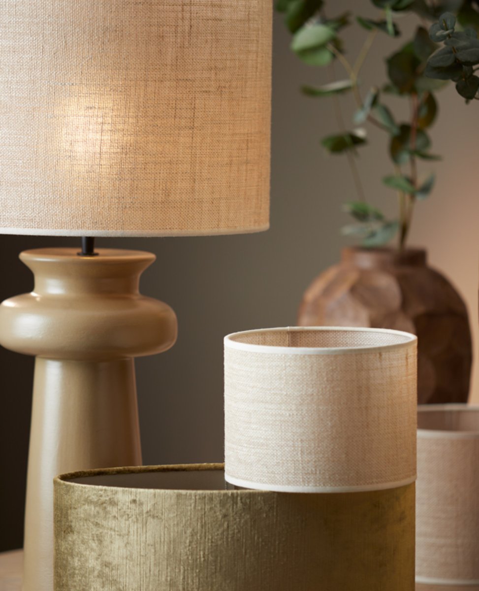 Cilindergevormde lampenkap beige stof Light & Living Sendai - Afbeelding 6