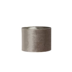Velours lampenkap taupe cilindervormig Light & Living Palata