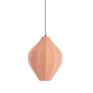 Druppelvormige linnen hanglamp Light & Living Pasto
