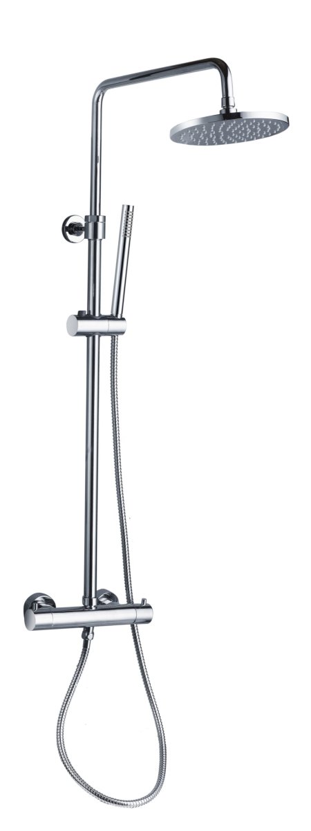 Opbouw regendouche set met thermostaatkraan Chrome - Afbeelding 2