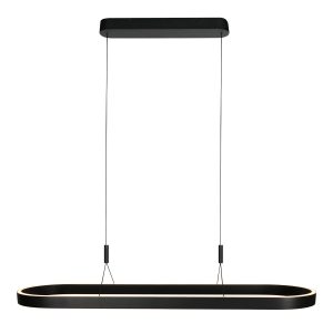 Ovale zwarte eettafellamp up- & downlight LED Stienhauer Mykty