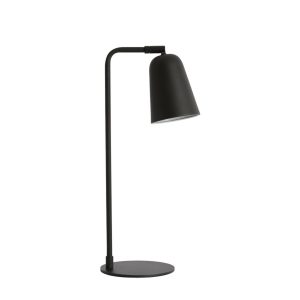 Zwarte tafellamp Light & Living Salomo met stoffen kap