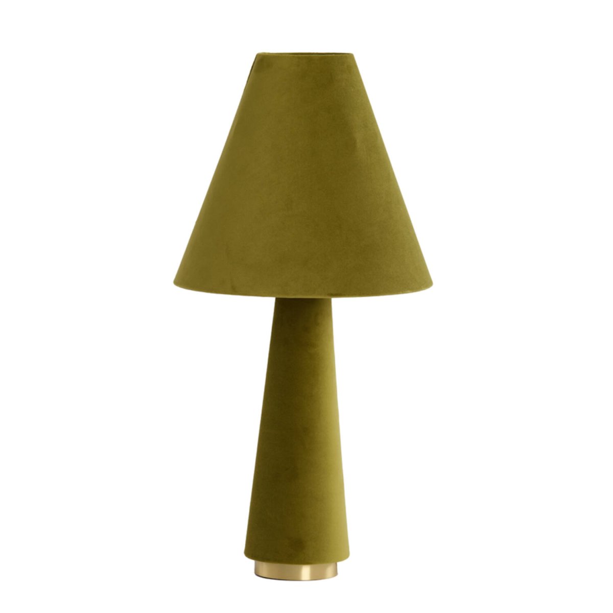 Olijfgroene stoffen schemerlamp Light & Living Devia