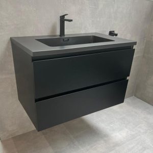 Douche Design Badmeubel Lago Mat zwart