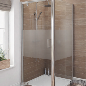 Trento DC641 Douchecabine met draaideur – Matte decorstrook – 190 cm