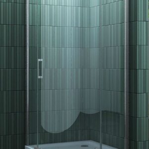 Kwartronde douchecabine met 1 draaideur 100 x 100 cm