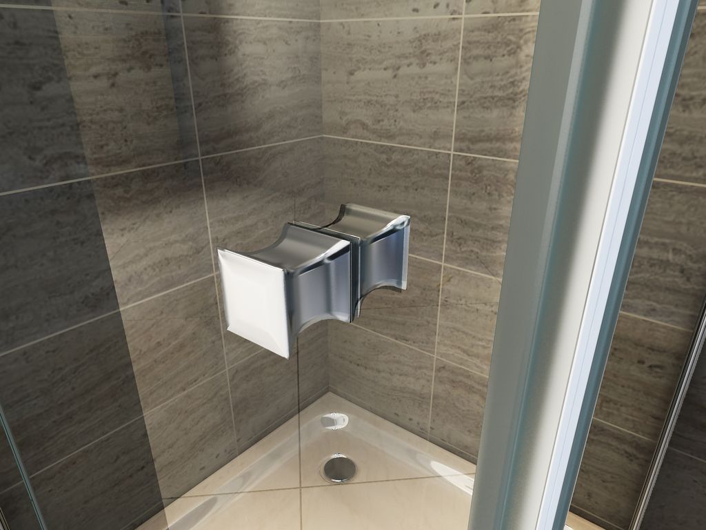 Douchecabine vierkant model met draaideur 80-90-100 cm - Afbeelding 5