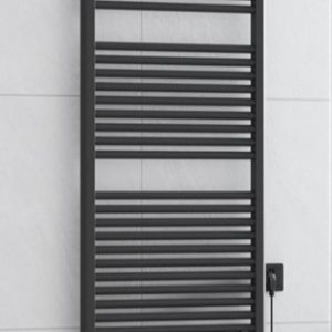 Elektrische design badkamer radiator Matzwart (60 cm breed)