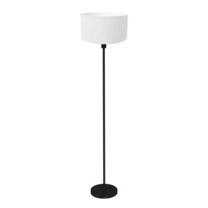 Mexlite Noor Zwart vloerlamp – Ø 40 cm – E27 fitting – Wit