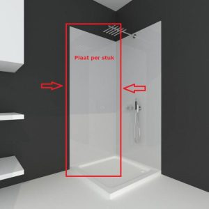 Acryl douchewand bekleding 1 plaat