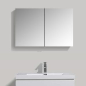 Spiegelkast 2 deuren met LED-verlichting (3 afmetingen)