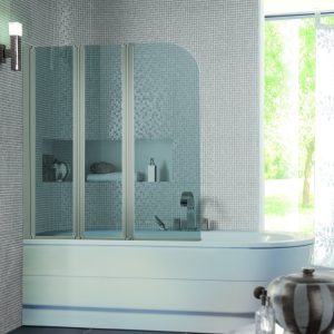 Excellent 3-delig badwand 120 x 140 cm