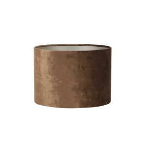 Cilindervormige lampenkap van bruin fluweel Light & Living Gemstone