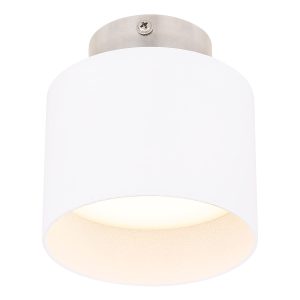 Aluminium plafondlamp modern wit Globo Jenny