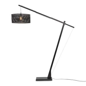 Bamboe vloerlamp zwart bohemian GOOD&MOJO Java