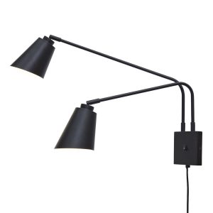 2-lichts wandlamp draai-/kantelbaar zwart It’s About RoMi Bremen