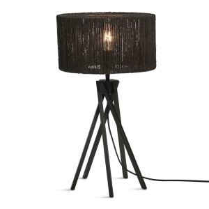 Tafellamp bohemian zwart riet GOOD&MOJO Iguazu