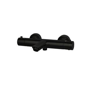 Thermostatische badmengkraan mat zwart