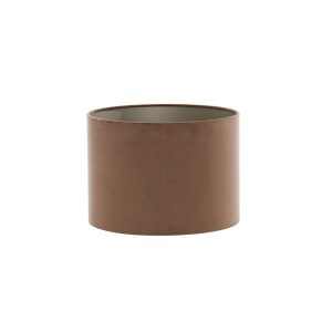 Cilindrische lampenkap in bruin Light & Living Velours