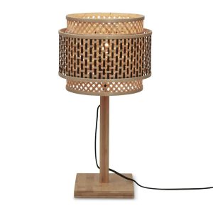 Ronde tafellamp naturel zwart bohemien GOOD&MOJO Bhutan