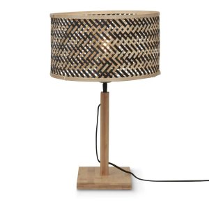 Bamboe naturel zwart boheemse tafellamp GOOD&MOJO Java