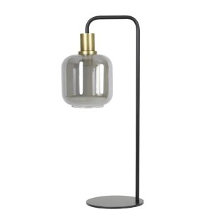 Glazen tafellamp met goudaccent Light & Living Lekar