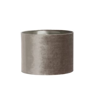 Fluwelen lampenkap taupe cilindervormig Light & Living Palata