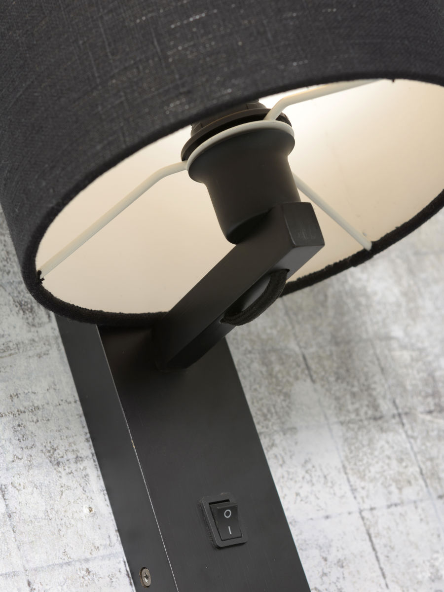 Donkergrijze plateau wandlamp GOOD&MOJO Andes - Afbeelding 4