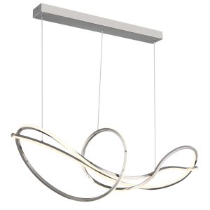 Dimbare hanglamp in strikontwerp chroom Iduna