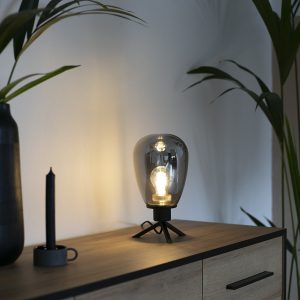 Donkerglas tafellampje Steinhauer Reflexion