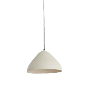 Beige hanglamp met natuurlijke uitstraling Light & Living Elimo