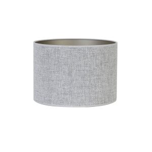 Cilindervormige lampenkap van grijze stof Light & Living Saverna