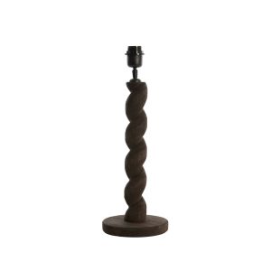 Zwarte gedraaide lampenvoet Light & Living Nanno