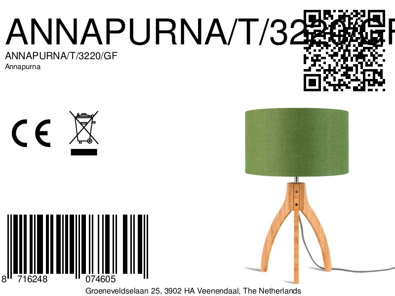 Groene tafellamp kruk hoog GOOD&MOJO Annapurna - Afbeelding 6