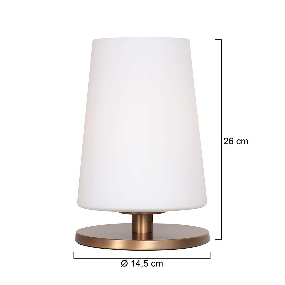 Klassieke melkglas tafellamp brons Steinhauer Ancilla - Afbeelding 4