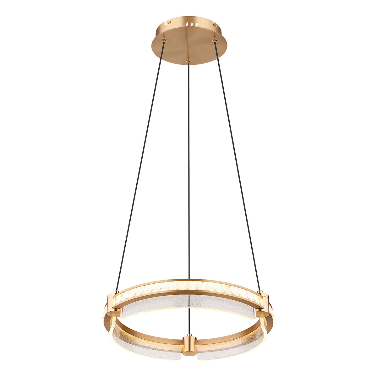 Gouden hanglamp ringvormig kristallen Globo Blondie - Afbeelding 6