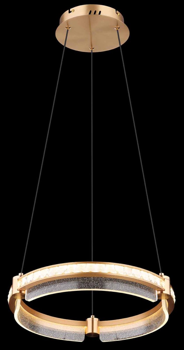 Gouden hanglamp ringvormig kristallen Globo Blondie - Afbeelding 8