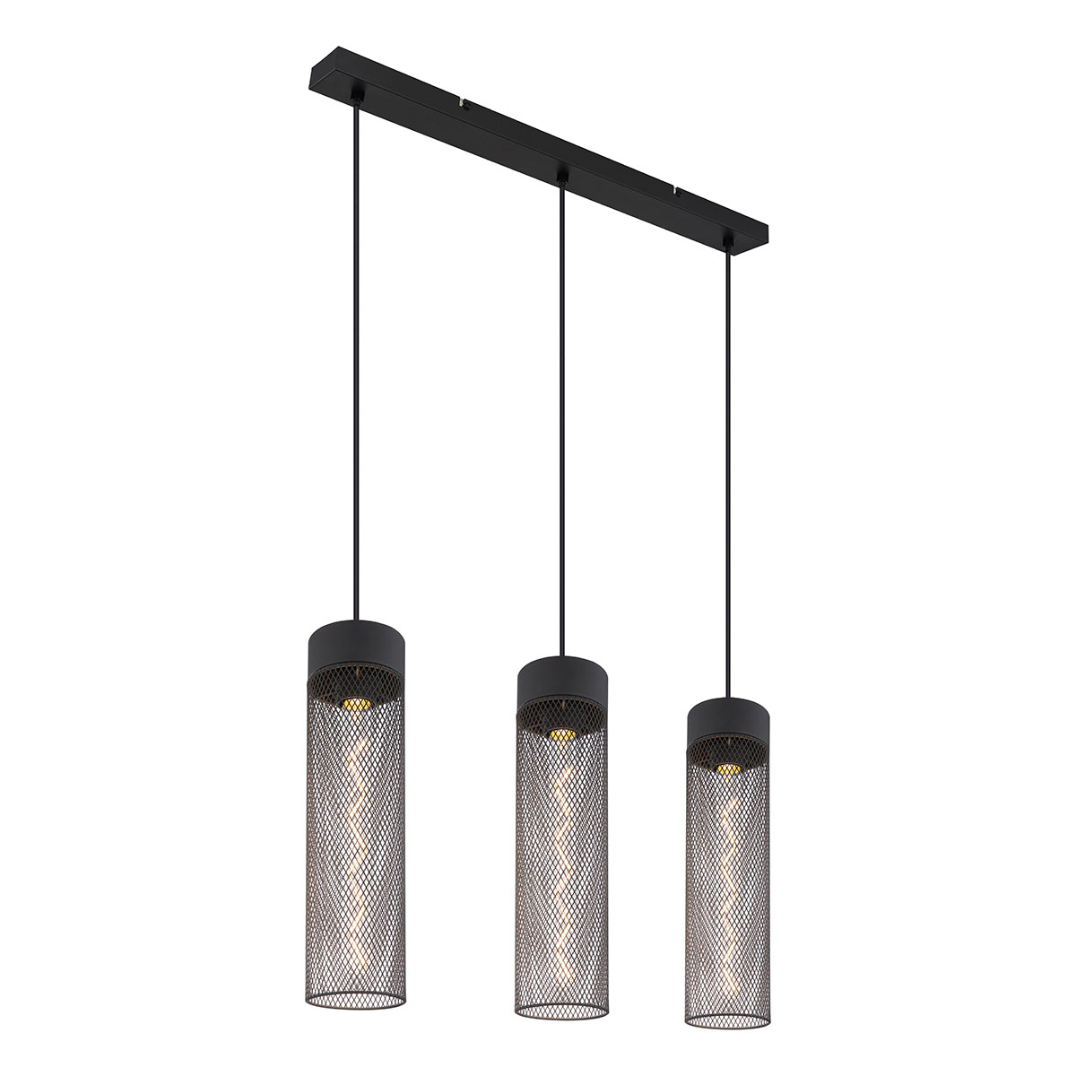 Zwarte kokers retro hanglamp Globo Hans - Afbeelding 6